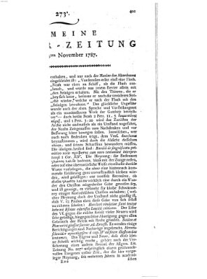 Allgemeine Literatur-Zeitung (Literarisches Zentralblatt für Deutschland) Mittwoch 14. November 1787