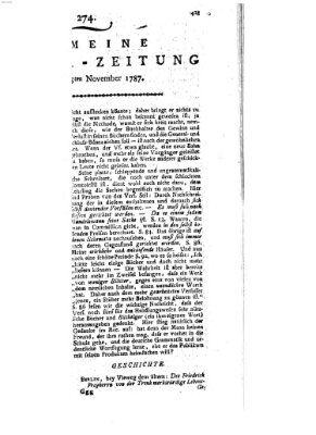 Allgemeine Literatur-Zeitung (Literarisches Zentralblatt für Deutschland) Donnerstag 15. November 1787