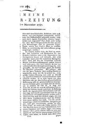 Allgemeine Literatur-Zeitung (Literarisches Zentralblatt für Deutschland) Freitag 16. November 1787