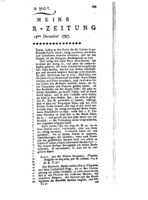 Allgemeine Literatur-Zeitung (Literarisches Zentralblatt für Deutschland) Samstag 15. Dezember 1787