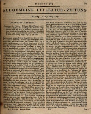 Allgemeine Literatur-Zeitung (Literarisches Zentralblatt für Deutschland) Montag 9. Mai 1791