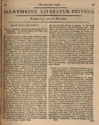 Allgemeine Literatur-Zeitung (Literarisches Zentralblatt für Deutschland) Donnerstag 26. Mai 1791