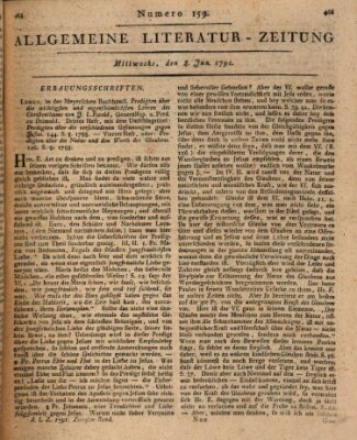 Allgemeine Literatur-Zeitung (Literarisches Zentralblatt für Deutschland) Mittwoch 8. Juni 1791