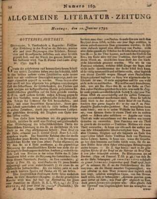 Allgemeine Literatur-Zeitung (Literarisches Zentralblatt für Deutschland) Montag 20. Juni 1791