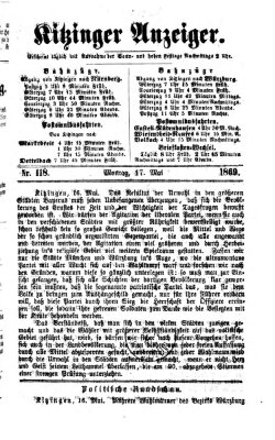 Kitzinger Anzeiger Montag 17. Mai 1869