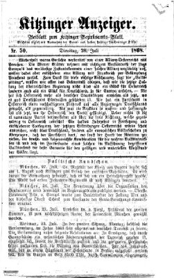 Kitzinger Anzeiger Dienstag 28. Juli 1868