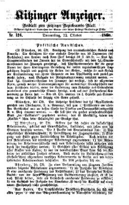 Kitzinger Anzeiger Donnerstag 22. Oktober 1868