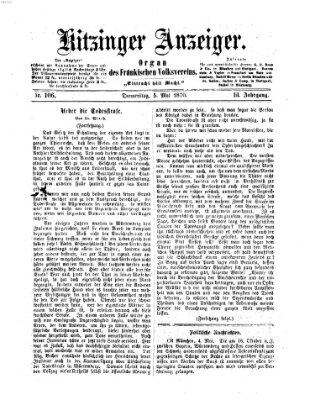 Kitzinger Anzeiger Donnerstag 5. Mai 1870