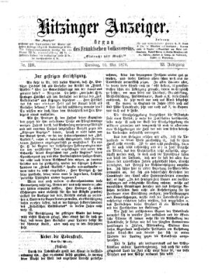 Kitzinger Anzeiger Dienstag 10. Mai 1870