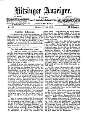 Kitzinger Anzeiger Montag 11. Juli 1870