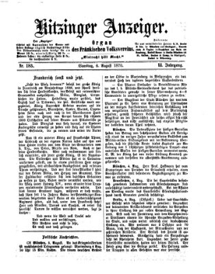 Kitzinger Anzeiger Samstag 6. August 1870