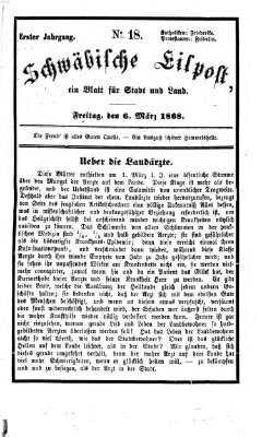 Schwäbische Eilpost Freitag 6. März 1868