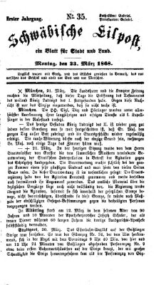 Schwäbische Eilpost Montag 23. März 1868