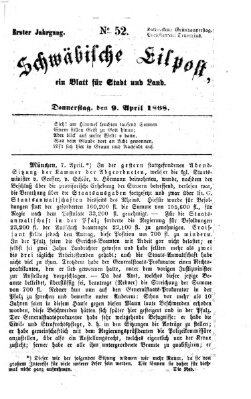 Schwäbische Eilpost Donnerstag 9. April 1868