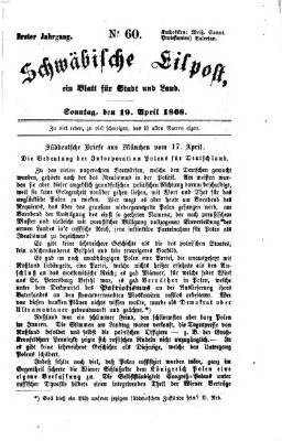 Schwäbische Eilpost Sonntag 19. April 1868