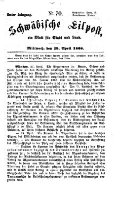 Schwäbische Eilpost Mittwoch 29. April 1868