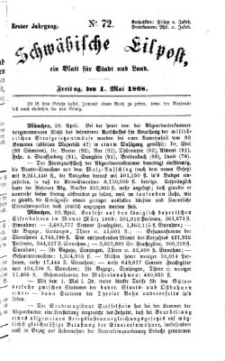 Schwäbische Eilpost Freitag 1. Mai 1868