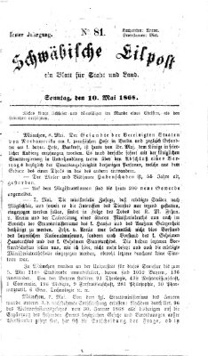 Schwäbische Eilpost Sonntag 10. Mai 1868