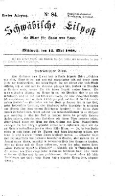 Schwäbische Eilpost Mittwoch 13. Mai 1868