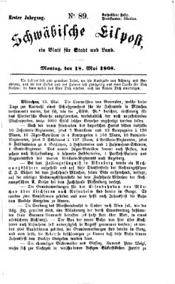 Schwäbische Eilpost Montag 18. Mai 1868