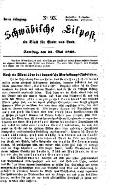 Schwäbische Eilpost Samstag 23. Mai 1868