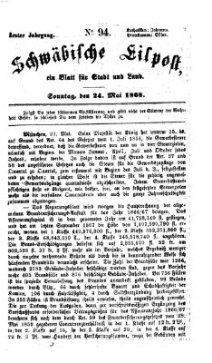 Schwäbische Eilpost Sonntag 24. Mai 1868