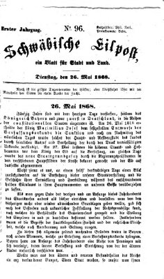 Schwäbische Eilpost Dienstag 26. Mai 1868