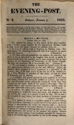 The evening-post Samstag 3. Januar 1835