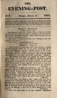 The evening-post Samstag 17. Januar 1835