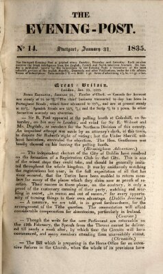 The evening-post Samstag 31. Januar 1835