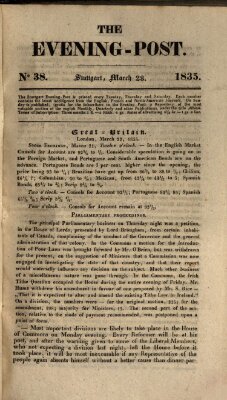 The evening-post Samstag 28. März 1835