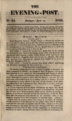 The evening-post Samstag 11. April 1835