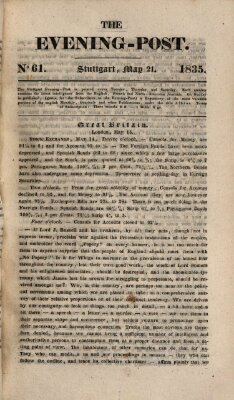 The evening-post Donnerstag 21. Mai 1835