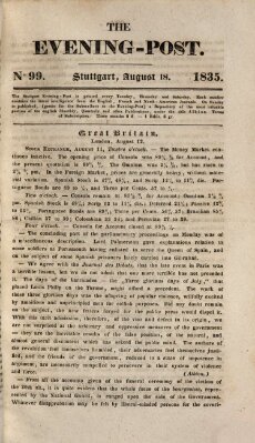 The evening-post Dienstag 18. August 1835