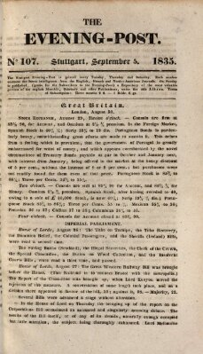 The evening-post Samstag 5. September 1835