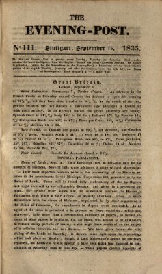 The evening-post Dienstag 15. September 1835