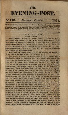 The evening-post Dienstag 27. Oktober 1835