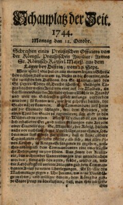 Kurzgefaßter Auszug der neuesten Weltgeschichte (Erlanger Real-Zeitung) Montag 12. Oktober 1744