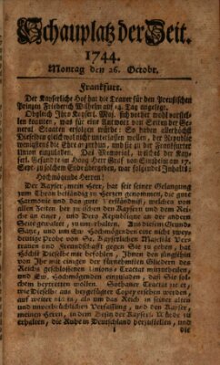 Kurzgefaßter Auszug der neuesten Weltgeschichte (Erlanger Real-Zeitung) Montag 26. Oktober 1744