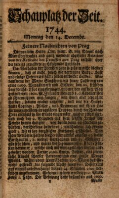 Kurzgefaßter Auszug der neuesten Weltgeschichte (Erlanger Real-Zeitung) Montag 14. Dezember 1744