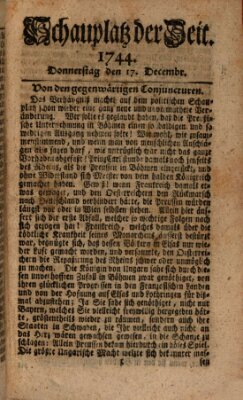 Kurzgefaßter Auszug der neuesten Weltgeschichte (Erlanger Real-Zeitung) Donnerstag 17. Dezember 1744