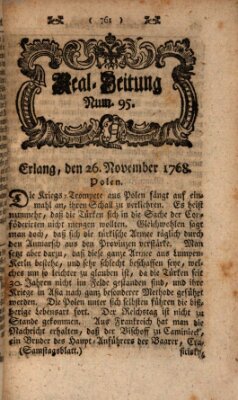 Real-Zeitung aufs Jahr ... das ist Auszug der neuesten Weltgeschichte (Erlanger Real-Zeitung) Samstag 26. November 1768