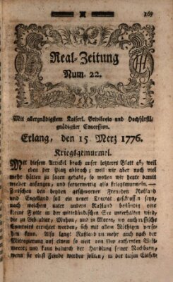 Real-Zeitung (Erlanger Real-Zeitung) Freitag 15. März 1776