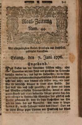 Real-Zeitung (Erlanger Real-Zeitung) Freitag 7. Juni 1776