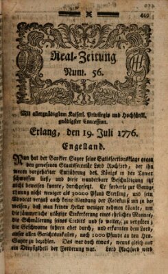 Real-Zeitung (Erlanger Real-Zeitung) Freitag 19. Juli 1776