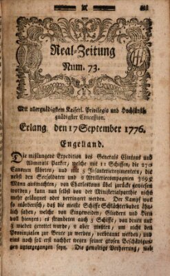 Real-Zeitung (Erlanger Real-Zeitung) Dienstag 17. September 1776