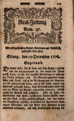 Real-Zeitung (Erlanger Real-Zeitung) Dienstag 10. Dezember 1776