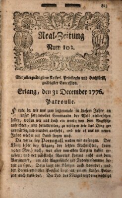 Real-Zeitung (Erlanger Real-Zeitung) Dienstag 31. Dezember 1776