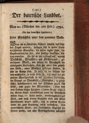 Der baierische Landbot Freitag 4. Februar 1791