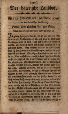 Der baierische Landbot Dienstag 1. März 1791